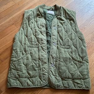 We the Free green quilted vest